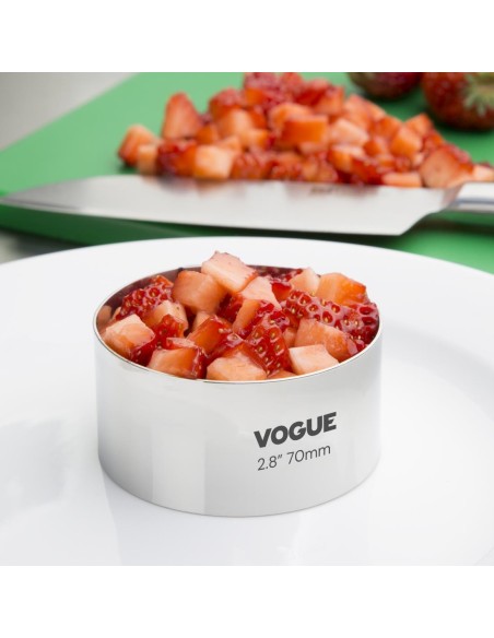 Cercle à mousse 70 mm Vogue - Inox durable