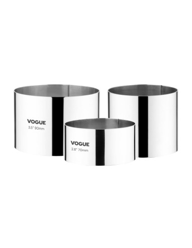 Cercle à mousse 70 mm Vogue - Inox durable