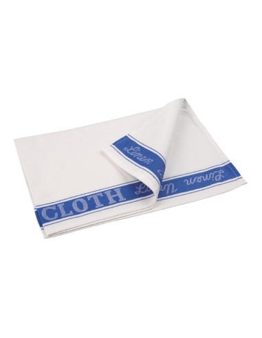 Essuie-verres Vogue bleus - chiffon lin/coton 76x51 cm