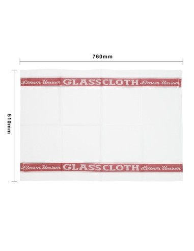 Essuie-verres Vogue rouges - Lin 55% / Coton 45% 76x51 cm