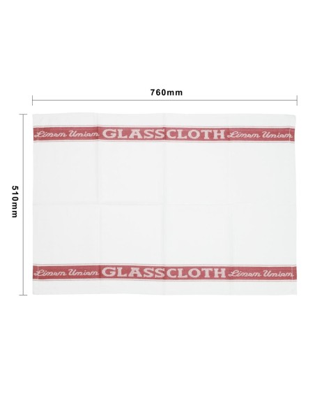 Essuie-verres Vogue rouges - Lin 55% / Coton 45% 76x51 cm