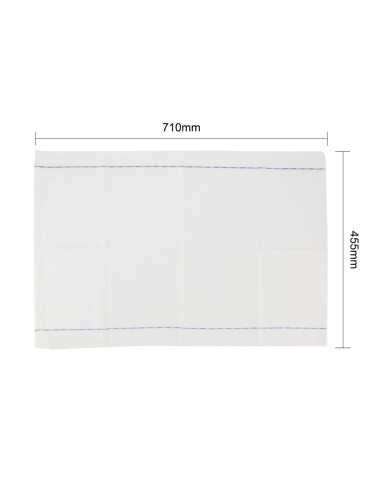 Torchon de service Vogue blanc/bleu - 71x45 cm