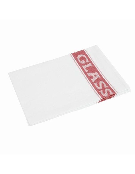 Essuie-verres Vogue rouges - Lin 55% / Coton 45% 76x51 cm