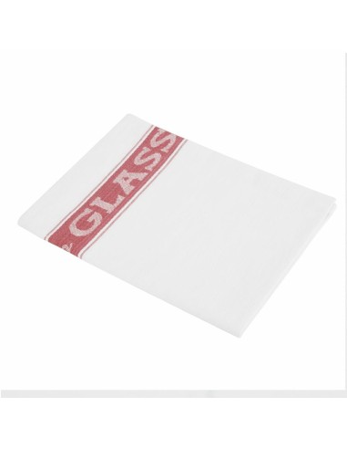 Essuie-verres Vogue rouges - Lin 55% / Coton 45% 76x51 cm