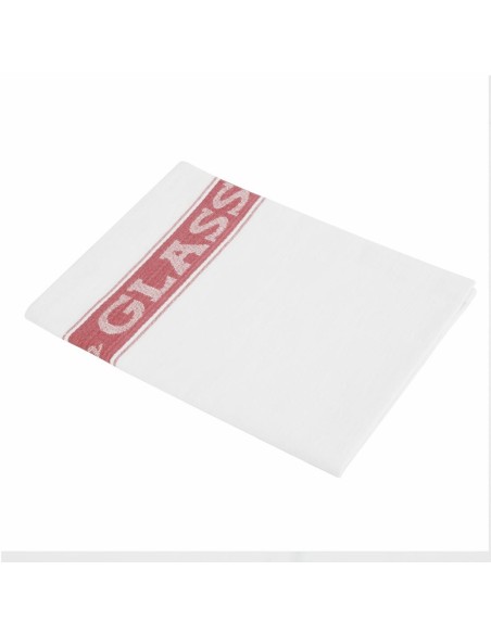 Essuie-verres Vogue rouges - Lin 55% / Coton 45% 76x51 cm