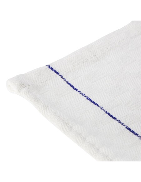 Torchon de service Vogue blanc/bleu - 71x45 cm