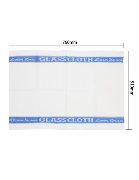 Essuie-verres Vogue bleus - chiffon lin/coton 76x51 cm