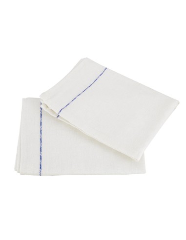 Torchon de service Vogue blanc/bleu - 71x45 cm