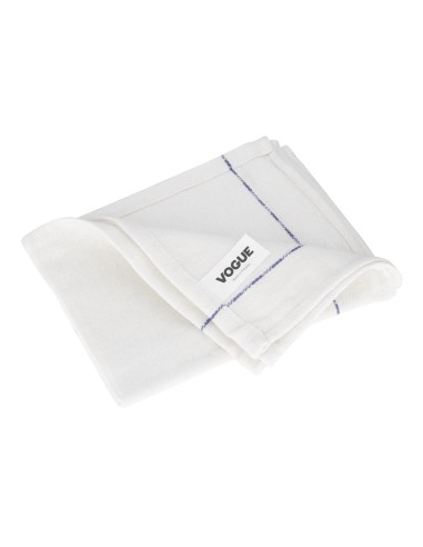 Torchon de service Vogue blanc/bleu - 71x45 cm