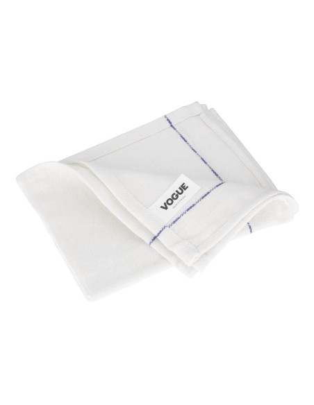 Torchon de service Vogue blanc/bleu - 71x45 cm