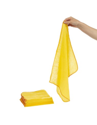 Chiffons à poussière Jantex - Lot de 10 jaunes