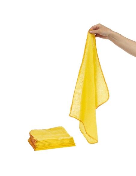 Chiffons à poussière Jantex - Lot de 10 jaunes