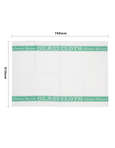Essuie-verres Vogue verts - 76x51 cm, lin/coton