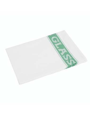Essuie-verres Vogue verts - 76x51 cm, lin/coton