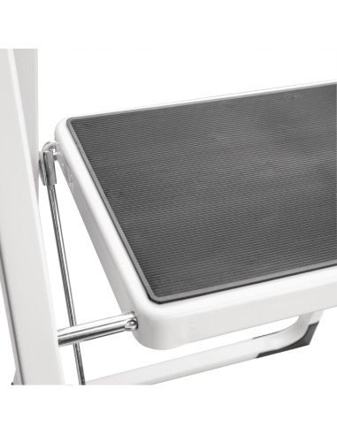 Escabeau pliant Vogue 2 marches - 150kg - Blanc
