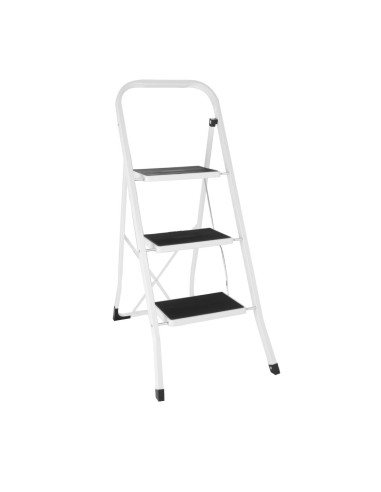 Escabeau pliant Vogue 3 marches - 150 kg - Blanc