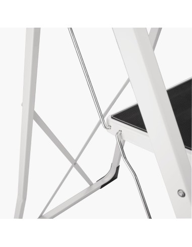 Escabeau pliant Vogue 3 marches - 150 kg - Blanc