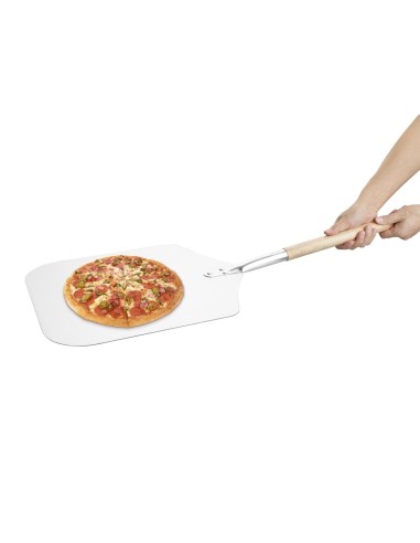 Pelle à pizza Vogue moyenne 35,5 x 40 cm - Aluminium