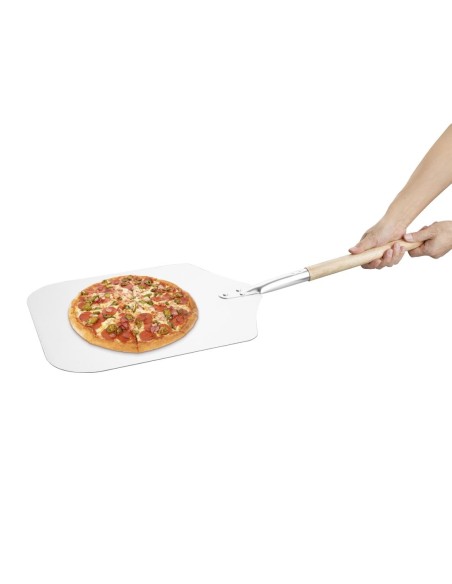 Pelle à pizza Vogue moyenne 35,5 x 40 cm - Aluminium