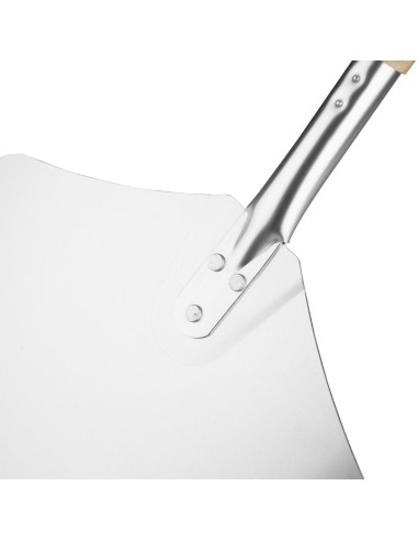 Pelle à pizza Vogue moyenne 35,5 x 40 cm - Aluminium