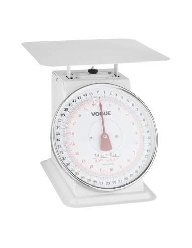 Balance à plateau Vogue 20kg - Inox blanc