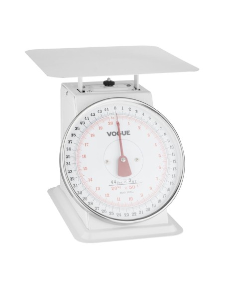 Balance à plateau Vogue 20kg - Inox blanc