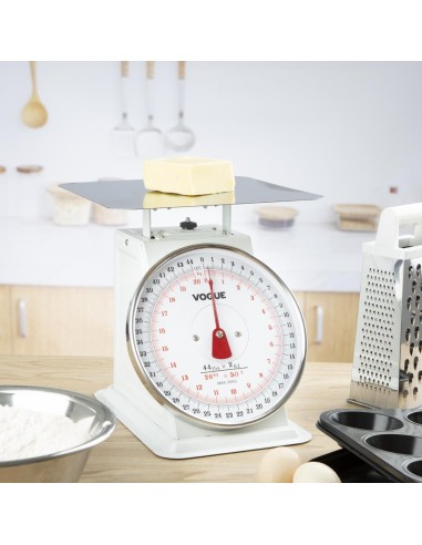 Balance à plateau Vogue 20kg - Inox blanc