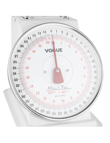 Balance à plateau Vogue 20kg - Inox blanc