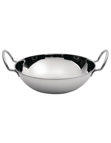 Petit plat de service à fond plat Balti Olympia 148mm - inox