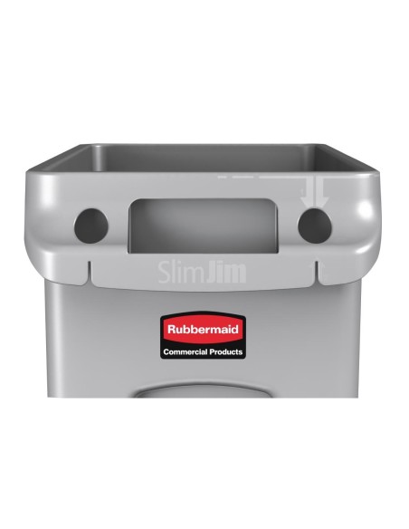 Collecteur Slim Jim Rubbermaid 87L - Tri déchets CHR