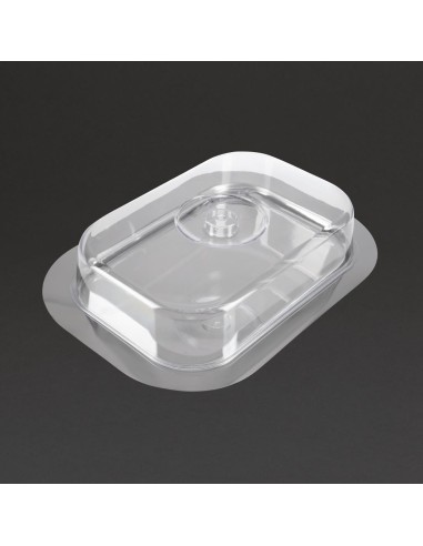 Plateau rectangulaire APS en inox - 90x420x310 mm