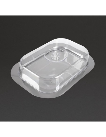 Plateau rectangulaire APS en inox - 90x420x310 mm