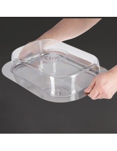 Plateau rectangulaire APS en inox - 90x420x310 mm 2