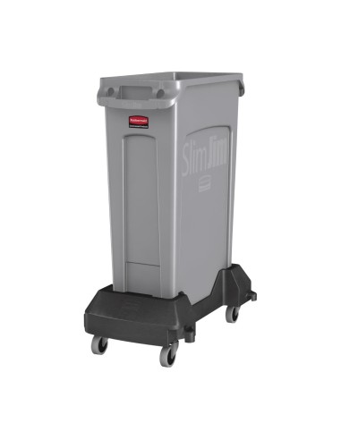 Chariot encliquetable Rubbermaid Slim Jim - Polyéthylène noir