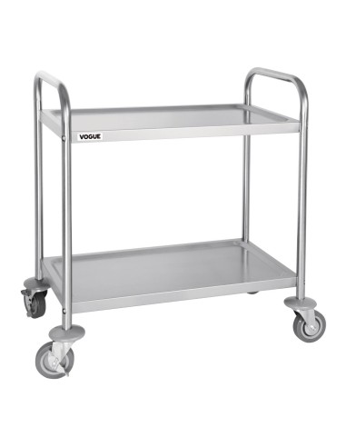Petit chariot de débarrassage 2 niveaux Vogue - 128 kg