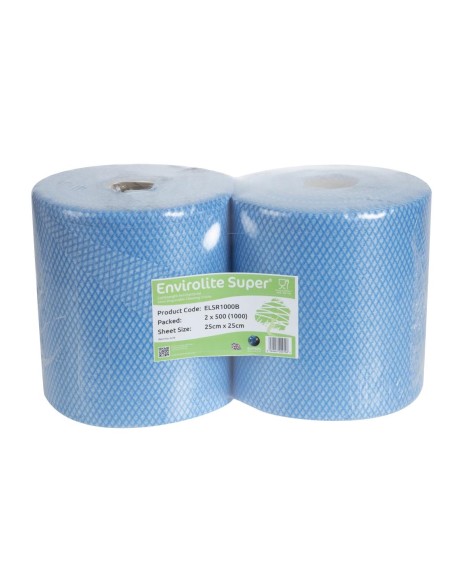Rouleaux chiffons antibactériens EcoTech Envirolite 2x500