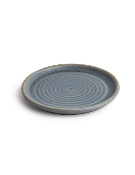 Assiettes plates granit bleu Olympia Canvas 180 mm - lot de 6
