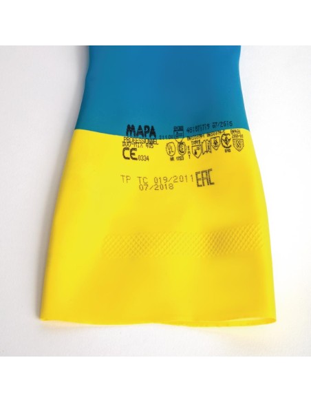 Gants étanches protection chimique légère Mapa Alto 405 L