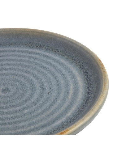 Assiettes plates granit bleu Olympia Canvas 180 mm - lot de 6