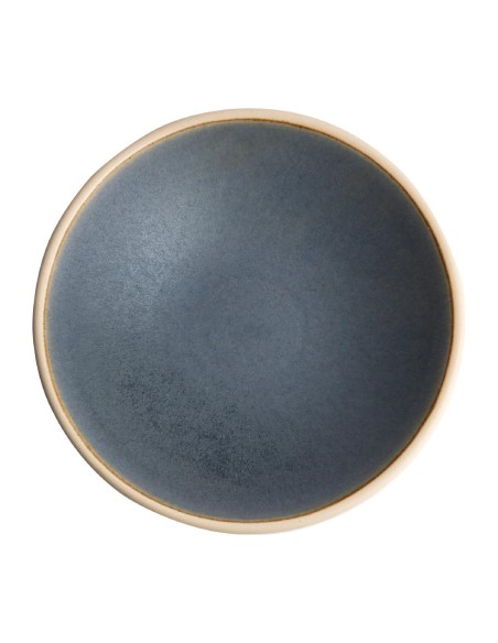 Assiettes creuses granit bleu Olympia Canvas 200mm - lot de 6