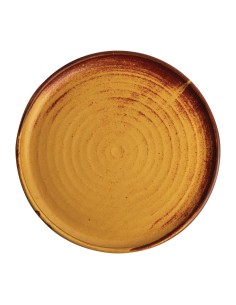 Assiettes plates terre de sienne Olympia Canvas 265mm - lot de 6