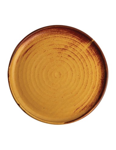 Assiettes plates terre de sienne Olympia Canvas 265mm - lot de 6