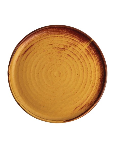 Assiettes plates terre de sienne Olympia Canvas 265mm - lot de 6