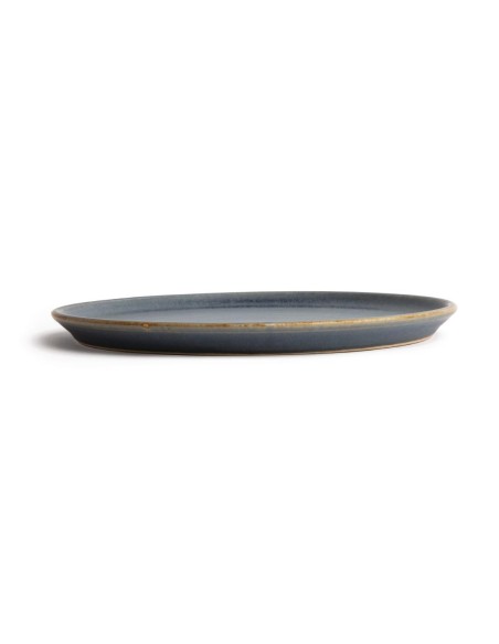 Assiettes plates granit bleu Olympia Canvas 265mm - lot de 6