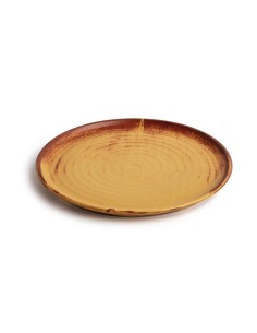 Assiettes plates terre de sienne Olympia Canvas 265mm - lot de 6 2