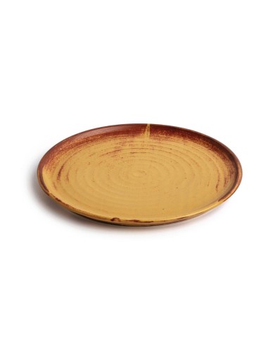 Assiettes plates terre de sienne Olympia Canvas 265mm - lot de 6