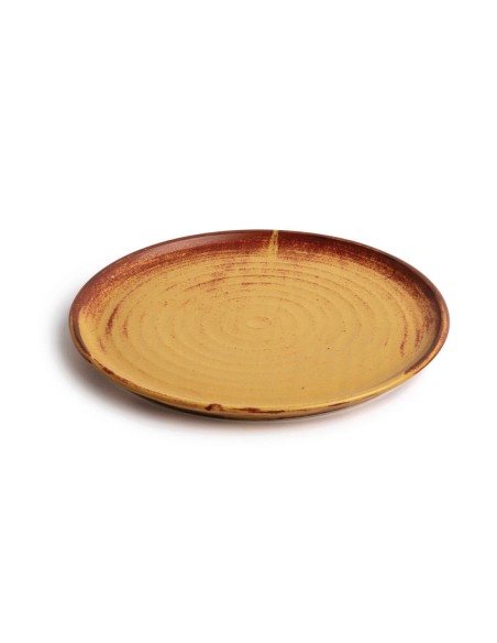 Assiettes plates terre de sienne Olympia Canvas 265mm - lot de 6