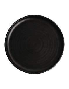 Assiettes plates noir mat Olympia Canvas 265mm - lot de 6