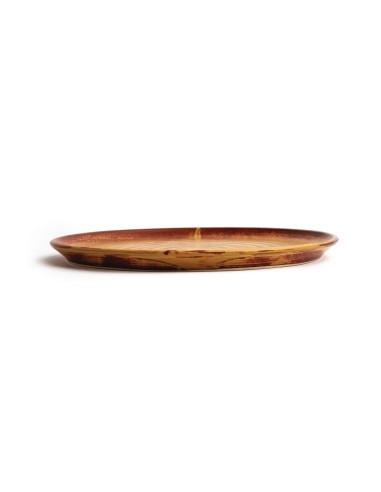 Assiettes plates terre de sienne Olympia Canvas 265mm - lot de 6