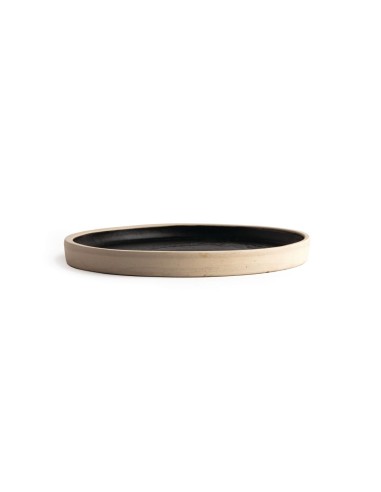 Assiettes plates noir mat Olympia Canvas 180mm - lot de 6